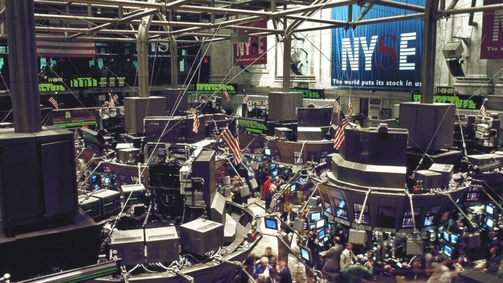 Trading floor of the New York Stock Exchange on Wall Street