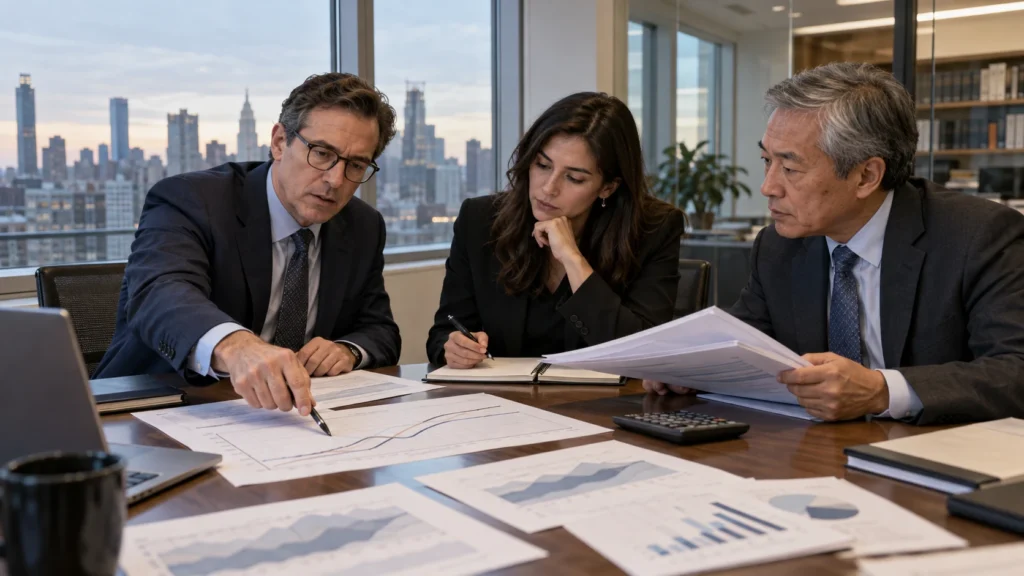 Investment committee reviewing interest-rate risk across income portfolios